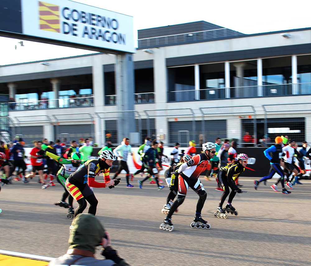 Velocidad - Fuertes rachas de viento en La Invernal de Alcañiz